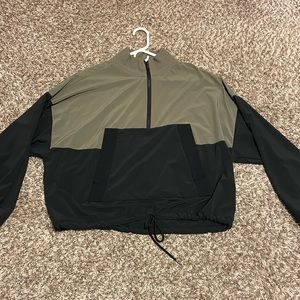 Alo Yoga City Girl Track Pullover Olive/Black